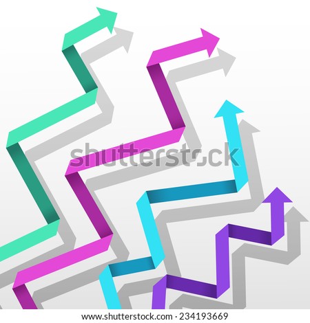 Colorful paper arrow background. Vector eps10 illustration.