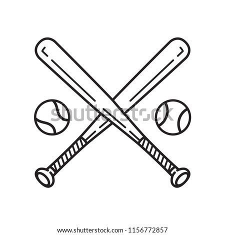 baseball vector icon logo baseball bat cartoon illustration symbol clip art