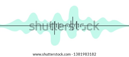 Audio record, voice message, sound, music. Abstract simple illustration. Web graphics, vector file.