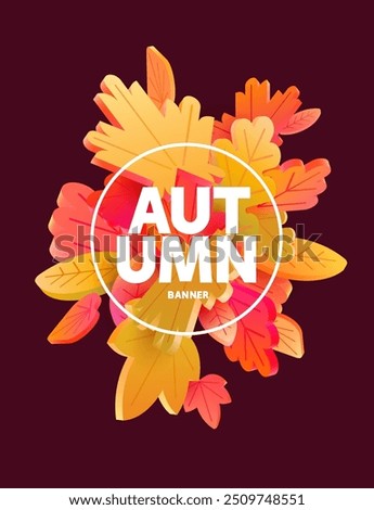 Similar – Image, Stock Photo Autumn foliage on light background