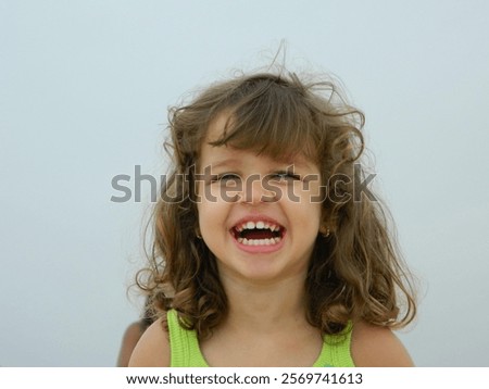 Similar – Image, Stock Photo grin cheek Child Girl