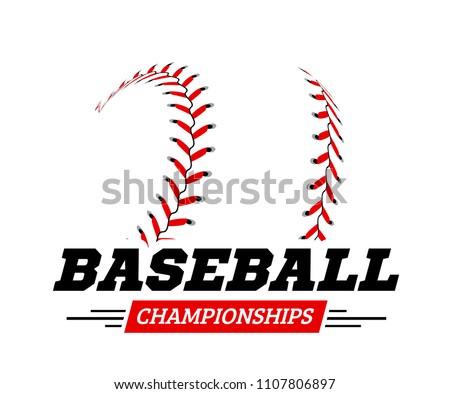 Baseball ball on white background.