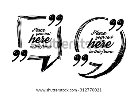 Drawn quote blank template