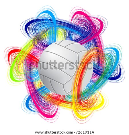 Volleyball Ball On Color Background As The Concept Of An International ...