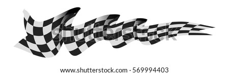 Checkered race flag vector illustration isolated on white background