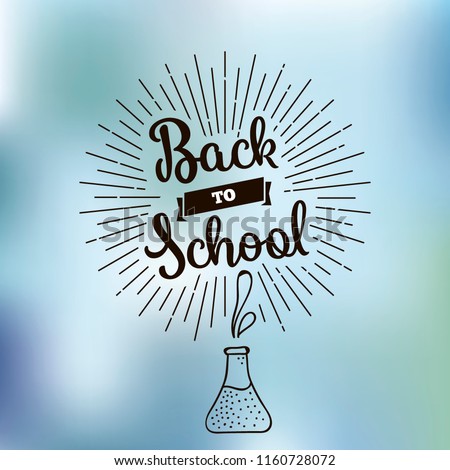 Back to school. Isolated vector element. First day of school logo. Calligraphy, lettering design. Typography for greeting cards, posters, banners.