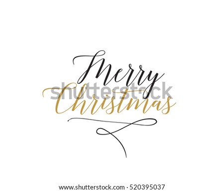 Merry Christmas Text Design. Logo, Typography. Usable As Banner