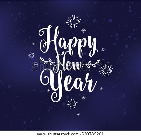 Happy New Year 2017 Text Design. Vector Logo, Typography. Usable As Banner, Greeting Card, Gift