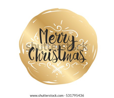 Merry Christmas Text Design. Vector Logo, Typography. Usable As Banner