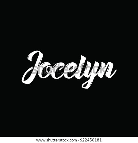 jocelyn, text design. Vector calligraphy. Typography poster. Usable as ...