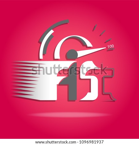 Automotive theme logotype design of the word FAST