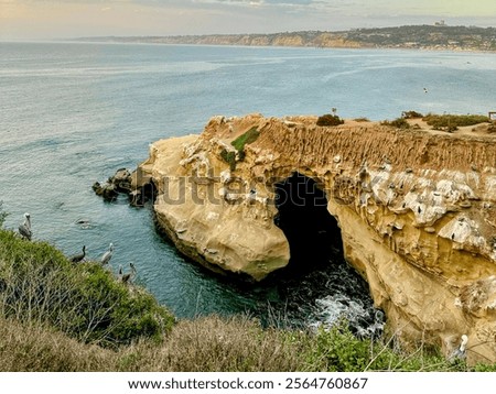 Image, Stock Photo Sunset over La Jolla, San Diego, California. 2022