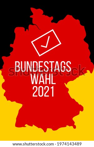 bundestagswahl 2021 - german federal elections, flat vector banner or poster