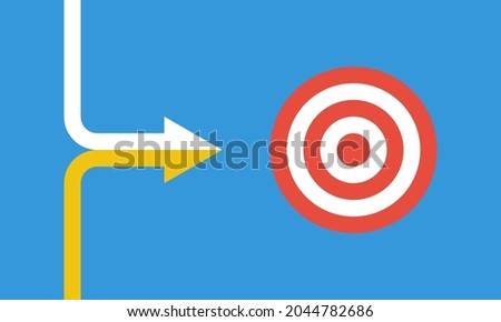 double impact for common goal, flat vector infographics