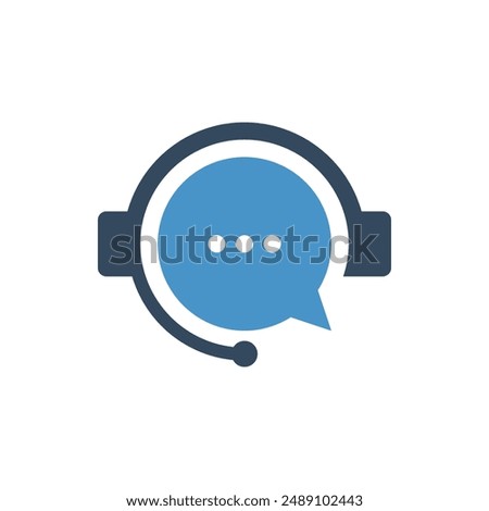 customer service or it support vector icon, private chat symbol, online operator sign