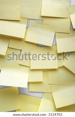 Sticky-note background on white board