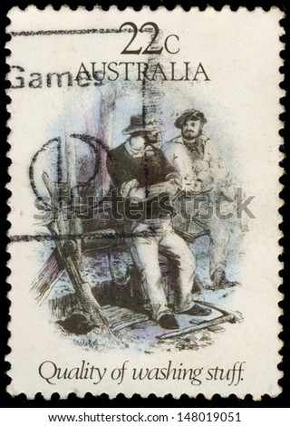 AUSTRALIA - CIRCA 1981: A stamp printed in Australia shows Quality of Washing Stuff, circa 1981