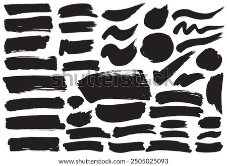 Brush stroke vector illustration set 