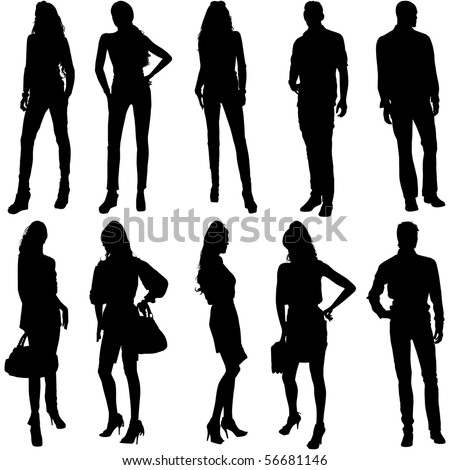 Vector Fashion Model Silhouettes. This Fashion Illustration Is Perfect ...