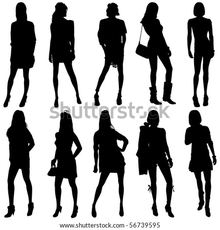 Vector Fashion Model Silhouettes. This Fashion Illustration Is Perfect ...