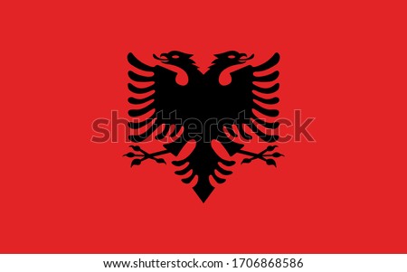 Vector image of Albania flag