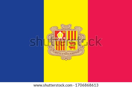 Andorra Flag Vector Format illustration