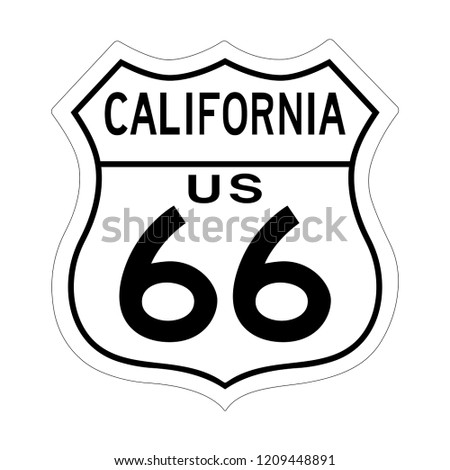 California Historic Route US 66 Sign