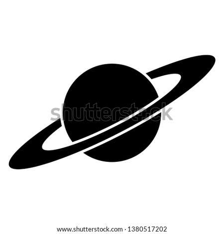 Saturn planet icon. Space icon vector