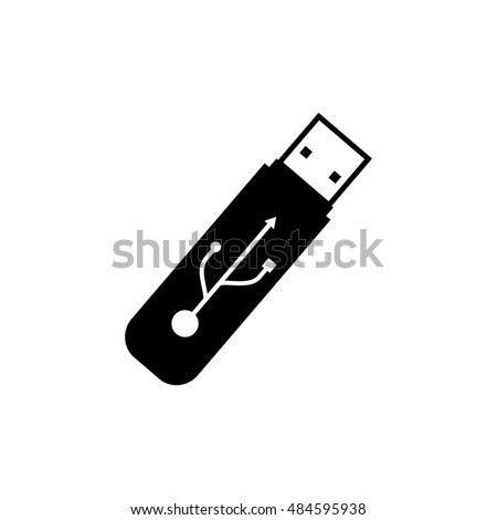 USB flash drive Icon Vector.