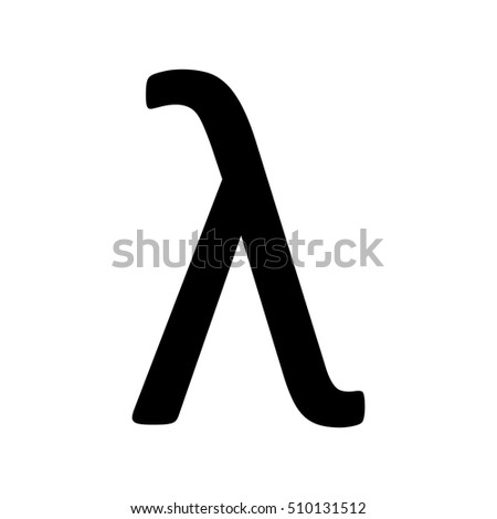 Greek letter lambda symbol .