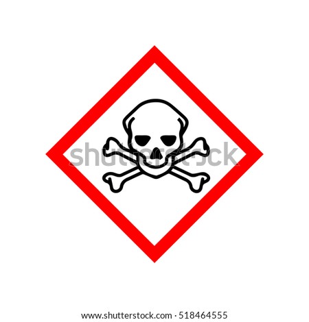 Warning Toxic material sign