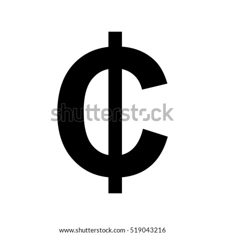 Cent sign icon.Money symbol.