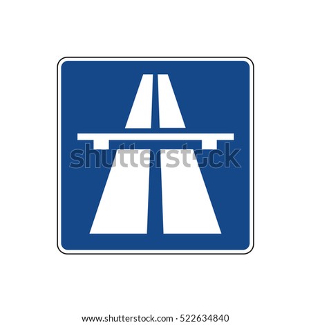 German traffic sign: Beginning of motorway/Autobahn, controlled-access highway