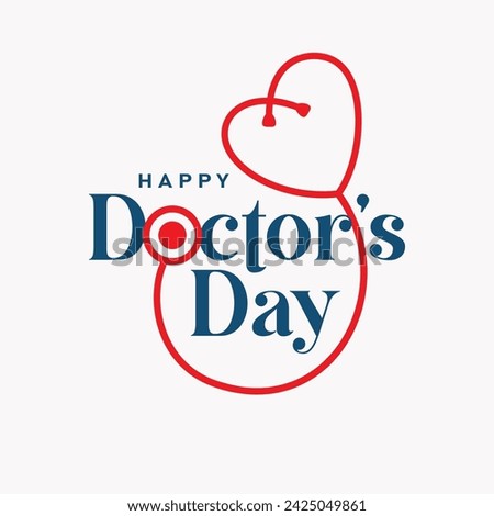 National Doctors Day Background in Typographic Design 