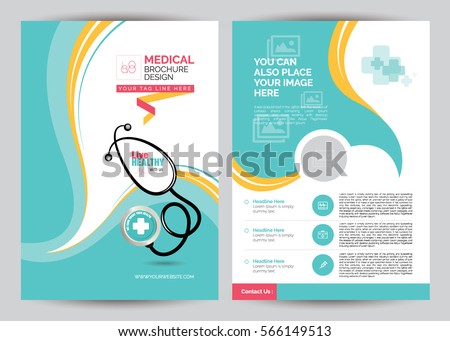 A4 Medical Brochure Design Template - Front & Back A4 Medical Brochure Design Template