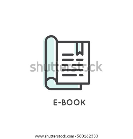 Audio Book and Electronic Reader with Bookmark Vector Simple Icon