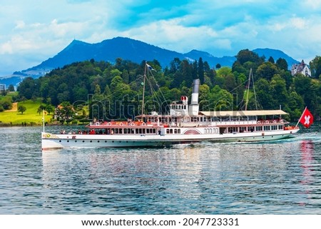 Image, Stock Photo Ship on Lake Zurich Ferry