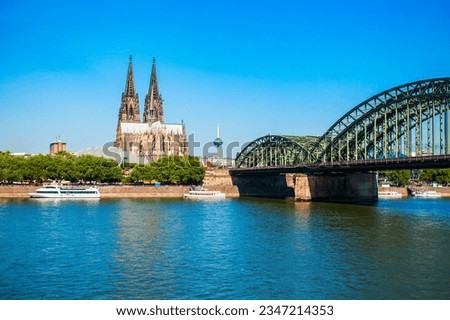 Similar – Image, Stock Photo Cologne cathedral and hohenzollern bridge Silhouette