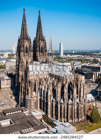 Similar – Image, Stock Photo panoramic view of cologne city at dusk