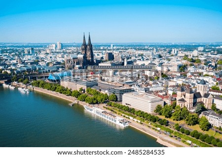 Similar – Image, Stock Photo panoramic view of cologne city at dusk