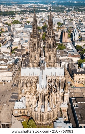 Similar – Image, Stock Photo Cologne cathedral and hohenzollern bridge Silhouette