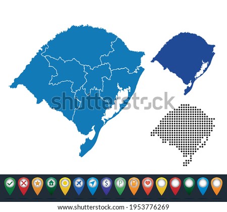Set maps of Rio Grande do Sul state