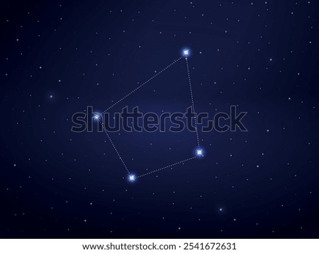 Norma constellation in night sky