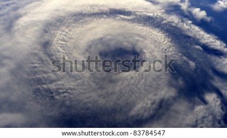 A Hurricane on Earth viewed from space (rendered image)