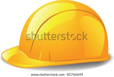 Yellow Safety Hard Hat. Vector Illustration - 82766644 : Shutterstock