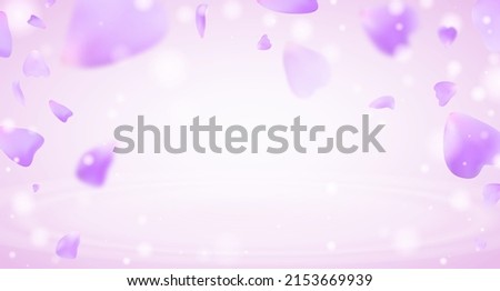 Image, Stock Photo Floral background with purple blooming tulips  at pink background