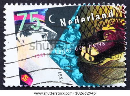 NETHERLANDS - CIRCA 1987: a stamp printed in the Netherlands shows Salvation Army and Homeless, Centenary of Salvation Army, circa 1987