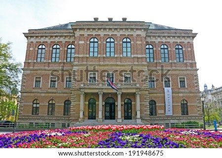 ZAGREB, CROATIA - MARCH 31, 2014: Croatian Academy of Sciences and Arts is the National Academy of Croatia