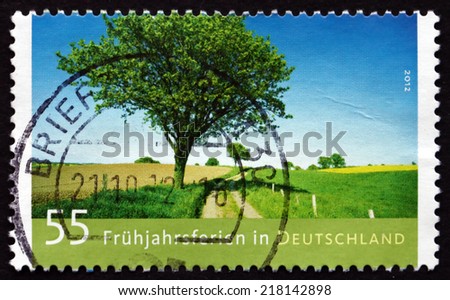 GERMANY - CIRCA 2012: a stamp printed in the Germany shows Spring Break, Holiday in Germany, circa 2012