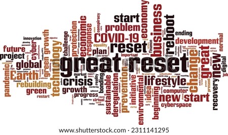 Great reset word cloud concept. Collage made of words about great reset. Vector illustration 
